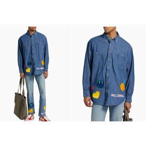 Kids Worldwide Universe Denim Button-Down Shacket sz M NWT $298 11 of 34